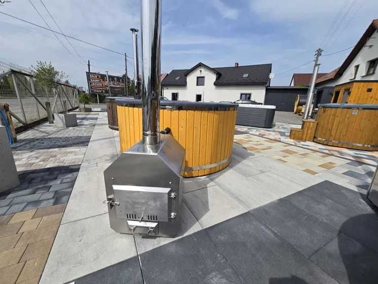 Balia ogrodowa z piecem, jacuzzi, sauna, ruska bania, spa