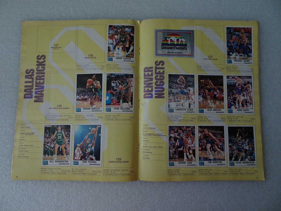 Caderneta de cromos Panini Basket NBA 90 (faltam 92 cromos)