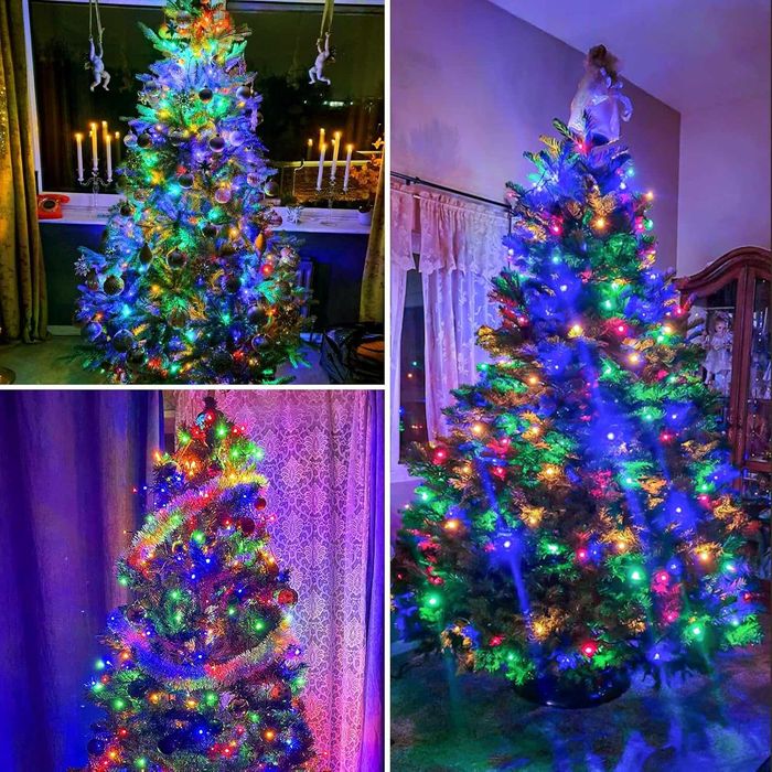 Lampki choinkowe z pierścieniem rgb 72 LED 1,2M płaszcz aplikacja