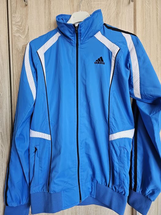 Niebieska kurtka wiatrówka męska Adidas rozm  M