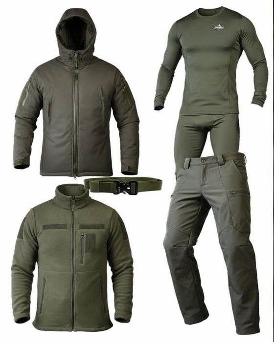 5 в 1 Олива чоловічий теплий зручний зимовий тактичний костюм REDONDO