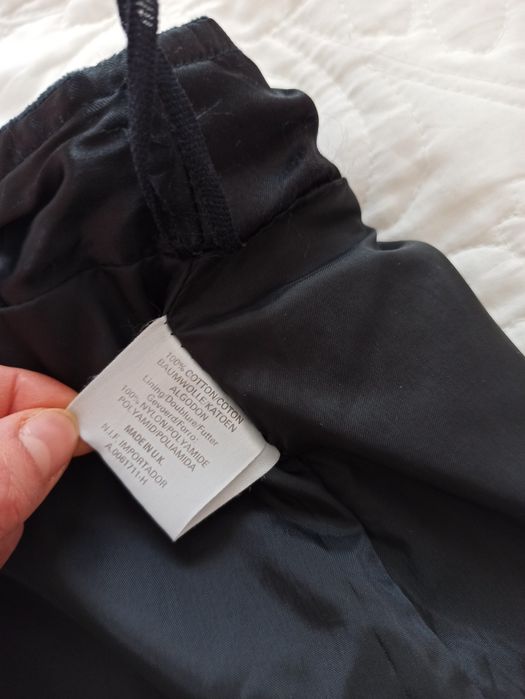 Spódnica czarna z bawełnianego aksamitu rozmiar XS