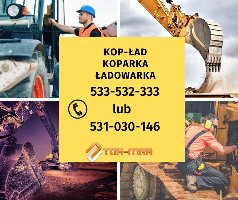 Kurs / Szkolenie / Podest / Wózek / Hds / Suwnica / Koparka / Kop-ład / Ładowarka