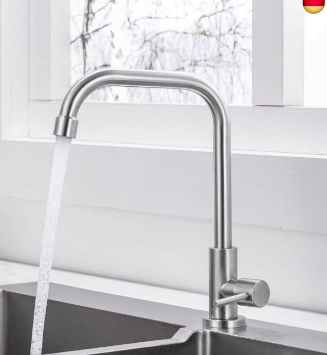 Новый кран ONECE из нержавеющей стали,кухня холодная вода с 360 гр