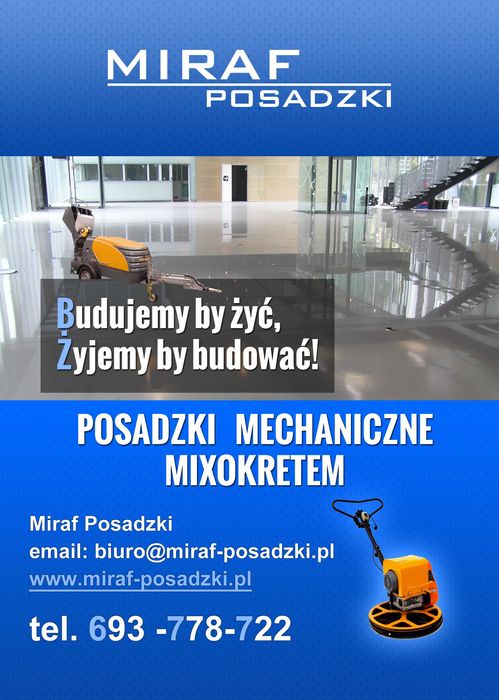 Posadzki Maszynowe, Mixokret, Płock, Jastrych, Szlichta, Styrobeton