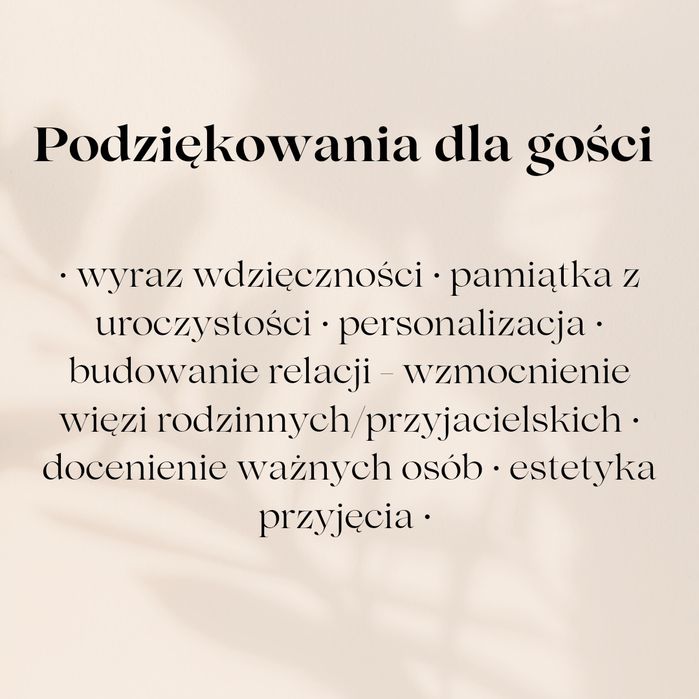 Podziękowania dla gości magnesy aniołki