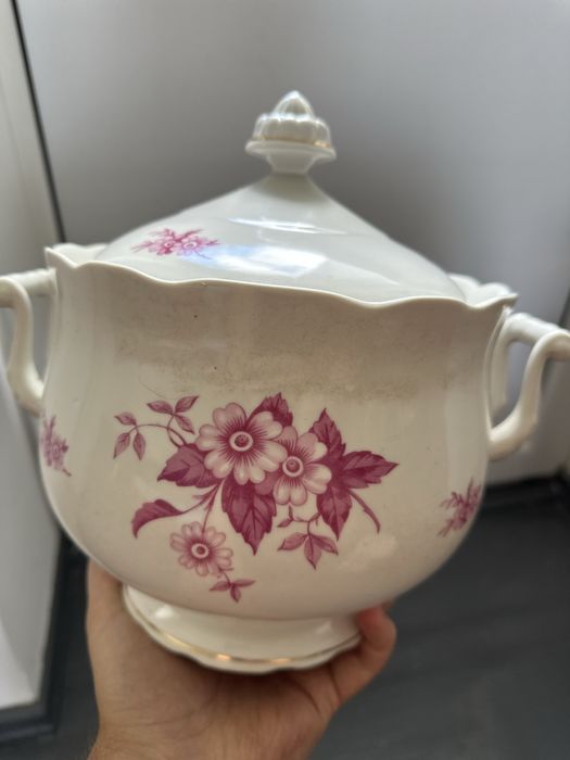 Супница Коростень с позолотой фарфор 3 л