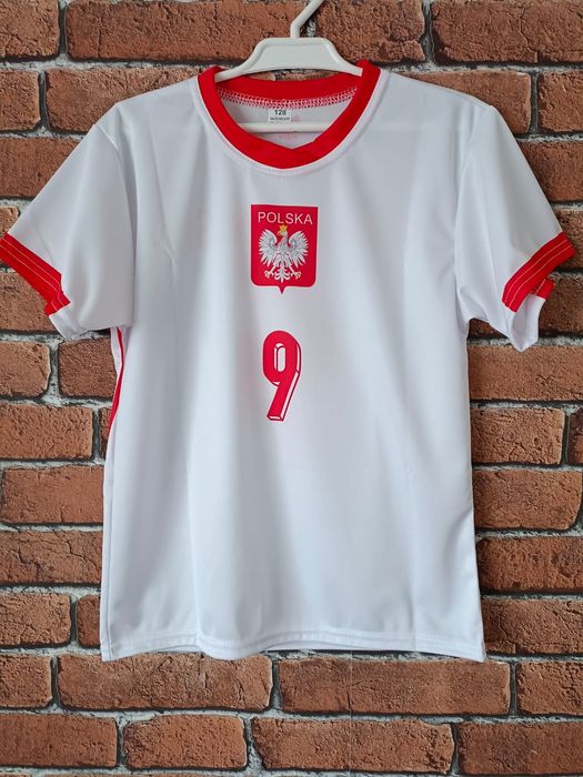 Koszulka piłkarska dziecięca Polska Lewandowski rozm. 128