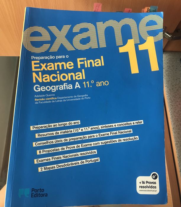 Livro de geografia A para exame do 11 ano