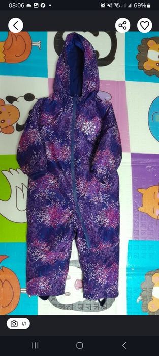 Зимовий  мембранний  термокомбінезон Lupilu  86 рдля дівчинки