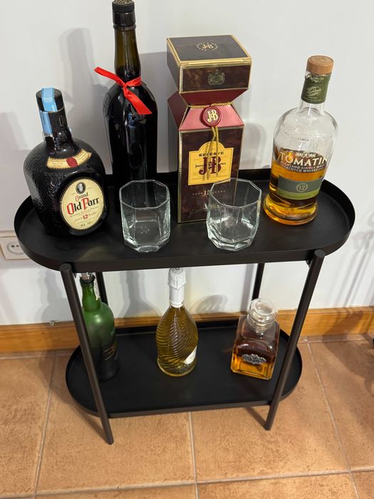 Carrinho Bar / Móvel de Bebidas Moderno Preto