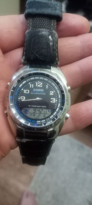 Casio AMW-700, часы рыбака, бу