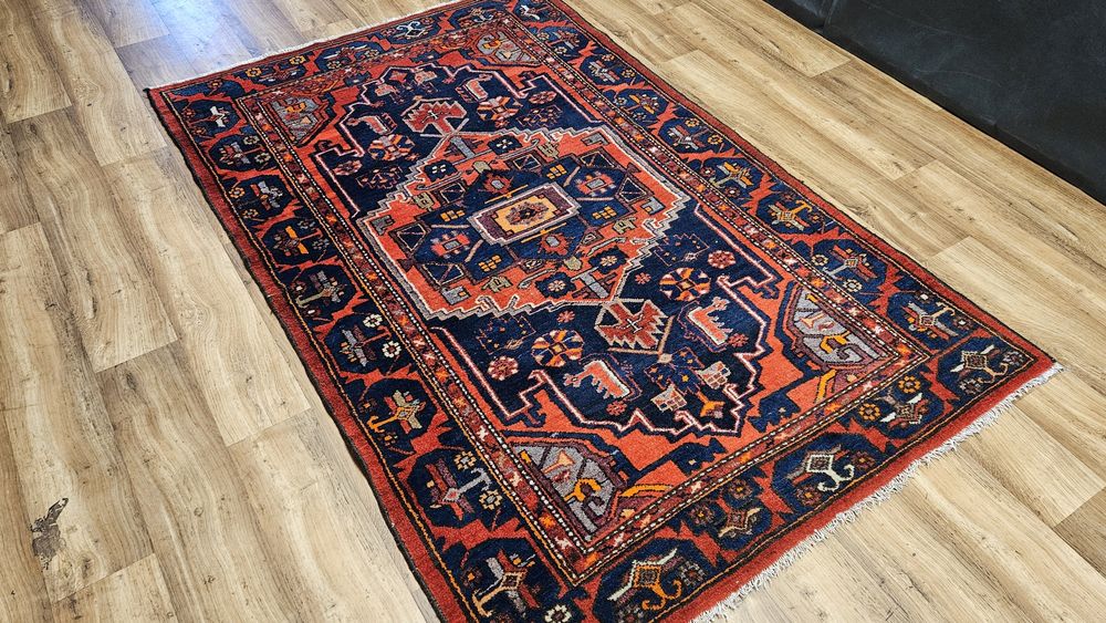 Hamadan, oryginalny stary perski dywan ręcznie tkany 130x204