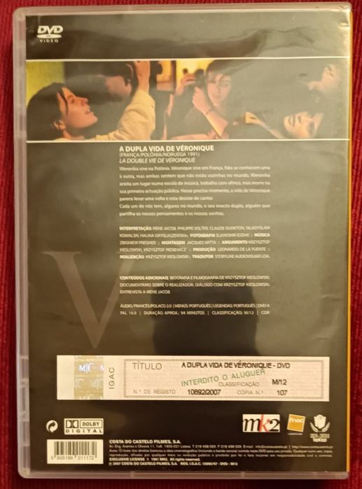 "A Dupla Vida de Veronique" K. Kieslowski 1DVD+1CD RARO