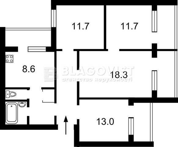 Продаж 4к квартира Райдужна 5 озеро Райдужне безготівковий