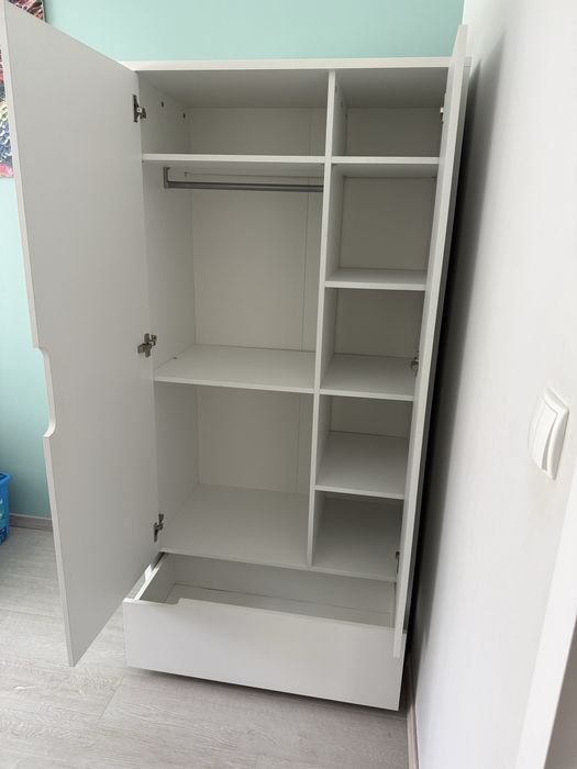 Meble dziecięce szafa VOX MILK biała 90x180