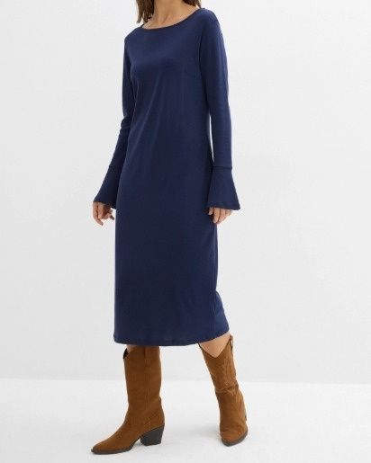 B.P.C sukienka midi granatowa shirtowa r.40/42