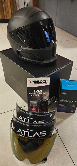 Kask Rucorck Atlas 2.0 Raw Carbon + Cardo Fredcome 4+