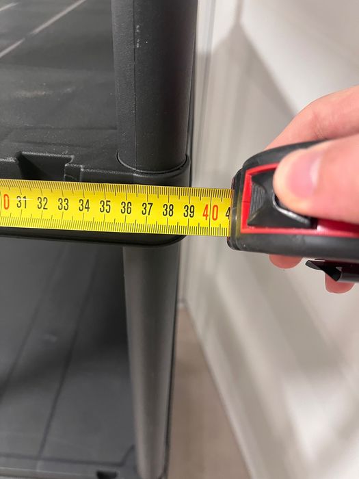 Estante PVC/Resina Preto com 5 prateleiras 180 x 80 x 40 cm