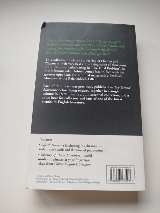Livro Sherlock Holmes - The Memoirs of Sherlock Holmes