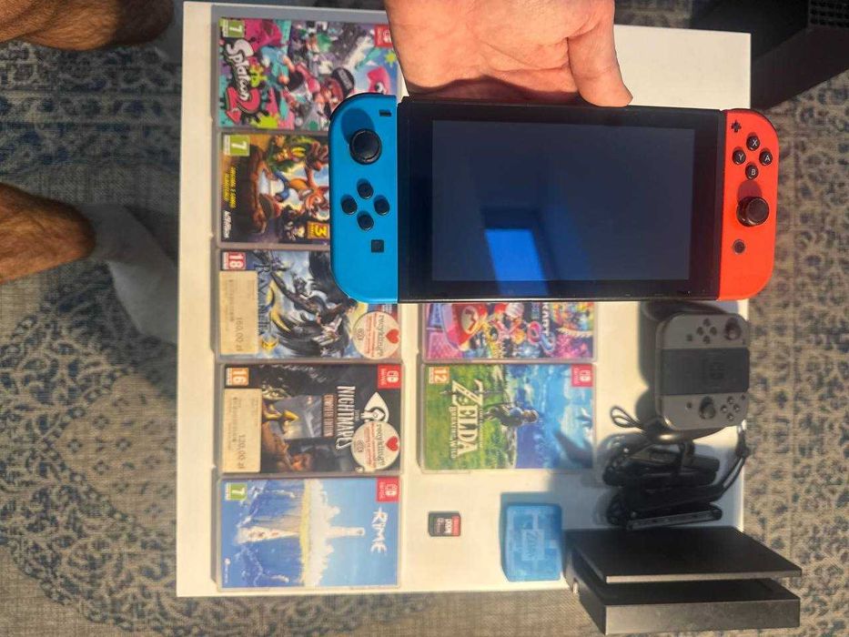 Konsola Nintendo Switch + 10 gier! + dodatkowe Joy-Cony + microSD 64GB