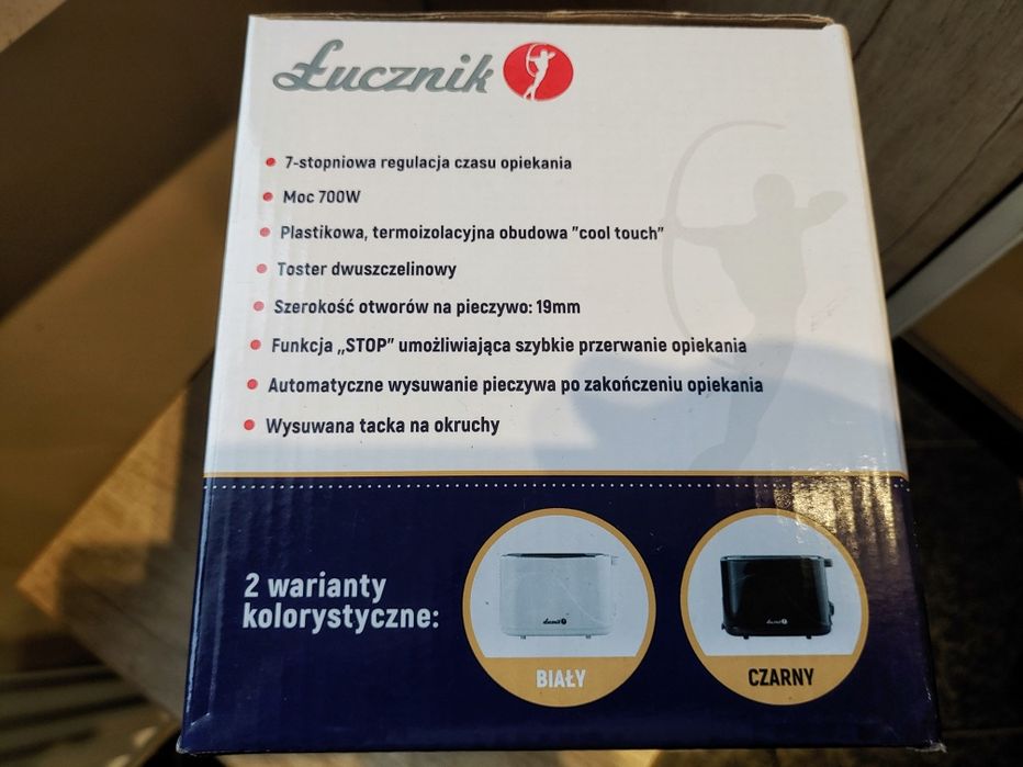 Nowy toster Łucznik TS-50B czarny 700W