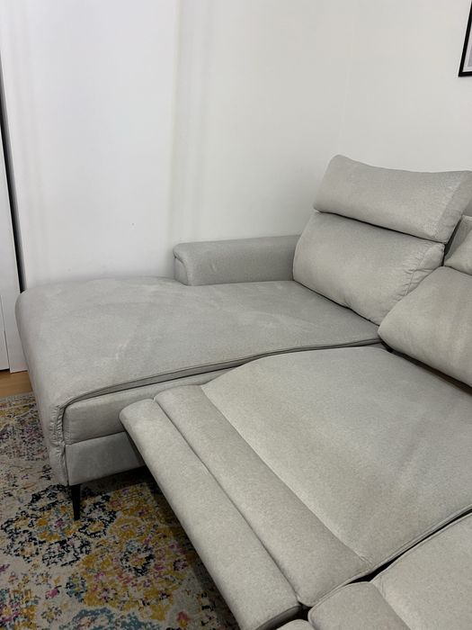 Sofá electrico com chaise long