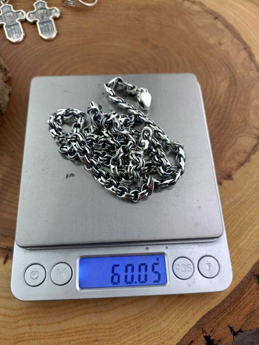 Срібний ланцюжок Бісмарк чоловічий ланцюг срібло 925 проби