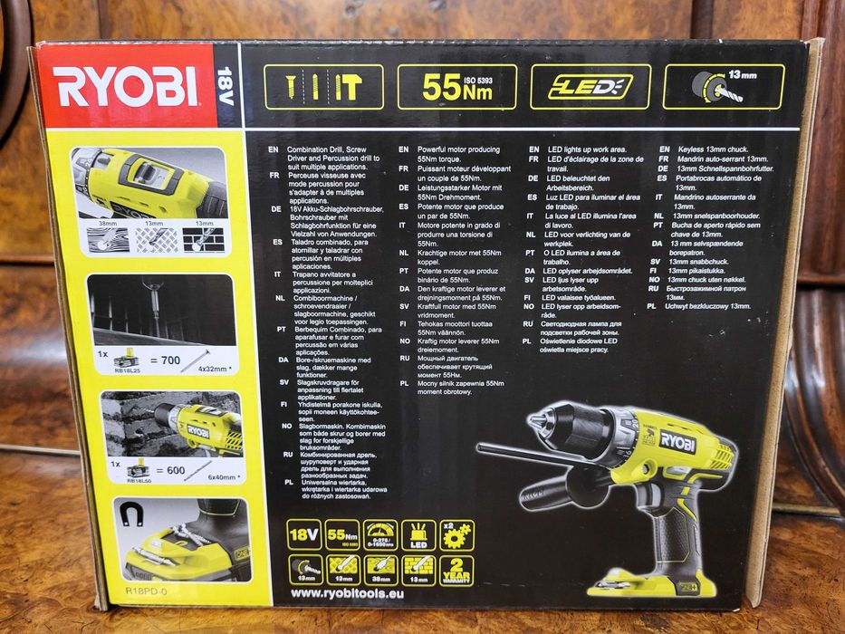 akumulatorowa wkrętarka udarowa Ryobi 18V R18PD-0