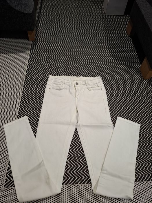 Białe dżinsy damskie Zara 34/XS