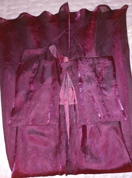 Vestido Elegante Habitus Organza Lilás