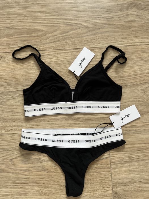 Nowy z metką komplet Guess XS biustonosz i stringi