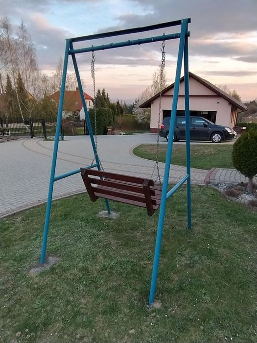Huśtawka ogrodowa 2 osobowa metalowa