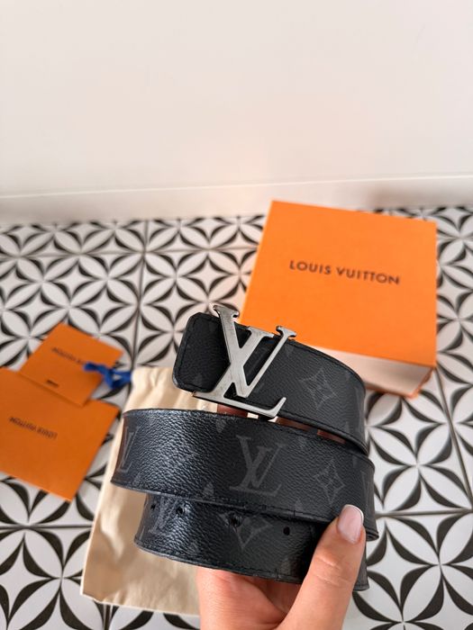 Pasek Louis Vuitton Vintage Monogram Eclipse, długość 90 cm.