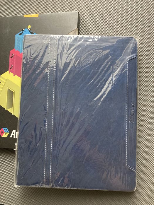 Case, etui z klapką do iPad 4 with pen holder, skórzane, granatowe