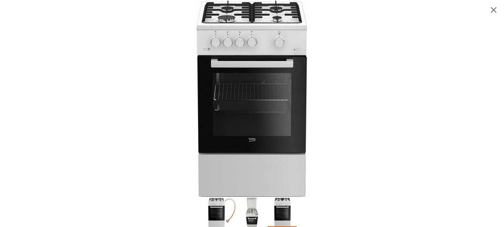 Kuchenka gazowa Beko FSG52020FW gotowa na butlę propan-butan 11 kg