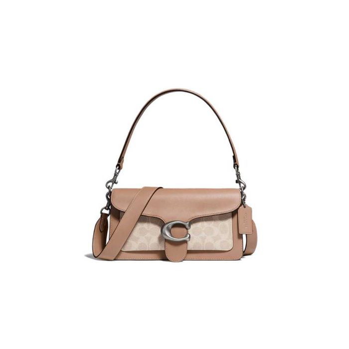 Сумка Coach Tabby Shoulder Bag 26 With Signature Canvas Sand Taupe