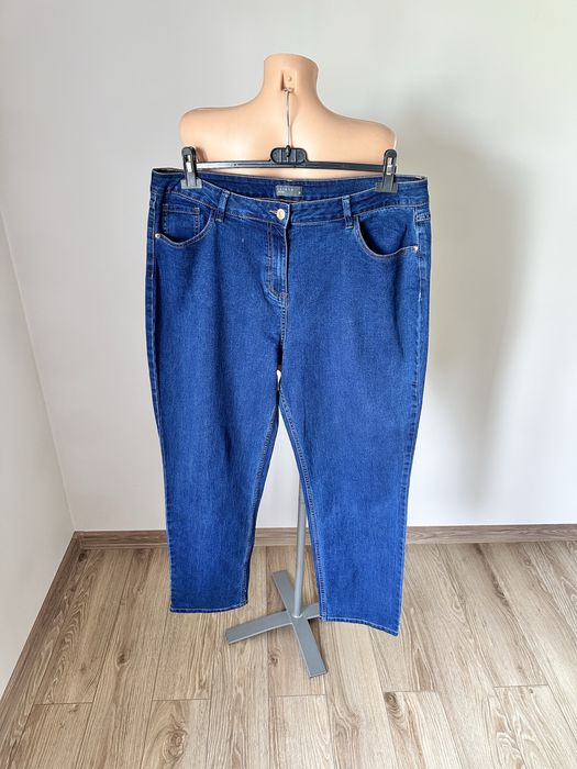 Spodnie dżinsy papaya rozmiar 46 elastyczne wysoki stan