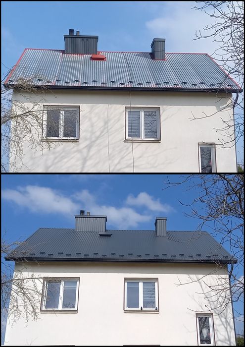 Wycinka alpinistyczna drzew, malowanie dachów, rębak do gałęzi