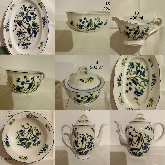 Вінтажний сервіз Новий Villeroy& Boch колекція  Phoenix Blue