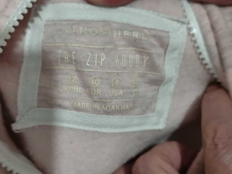 Casaco de fato de treino  com carapuço cor-de-rosa claro