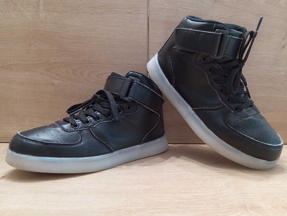 Buty shuffle dance LED czarne Air Młodzieżowe -podświetlenie Rozm. 37