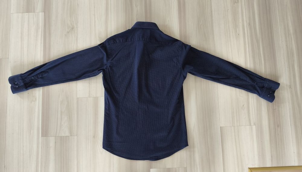 granatowa koszula pawo slim fit 39
