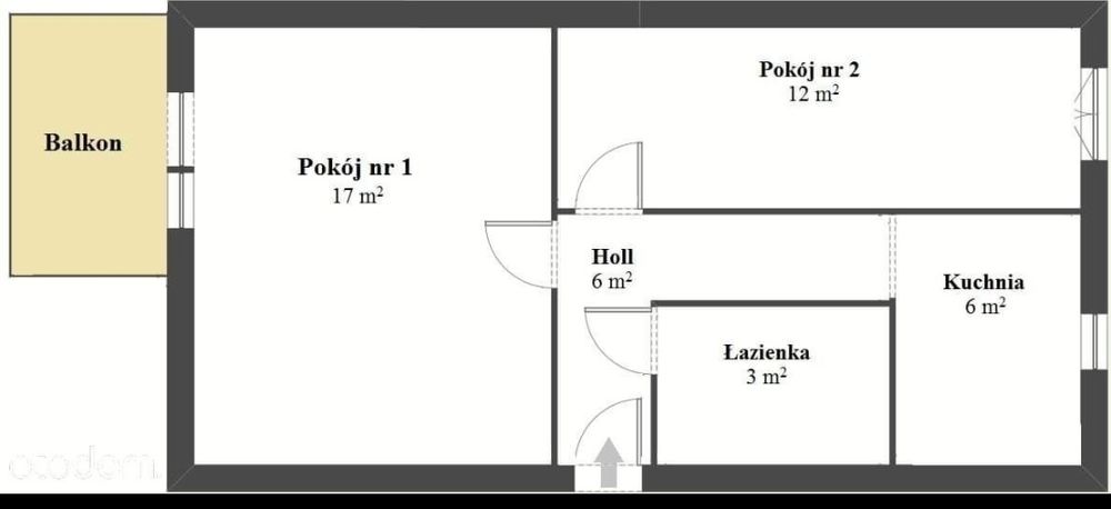 Mieszkanie 44 m² z balkonem | 2 pokoje | Osiedle Młodych
