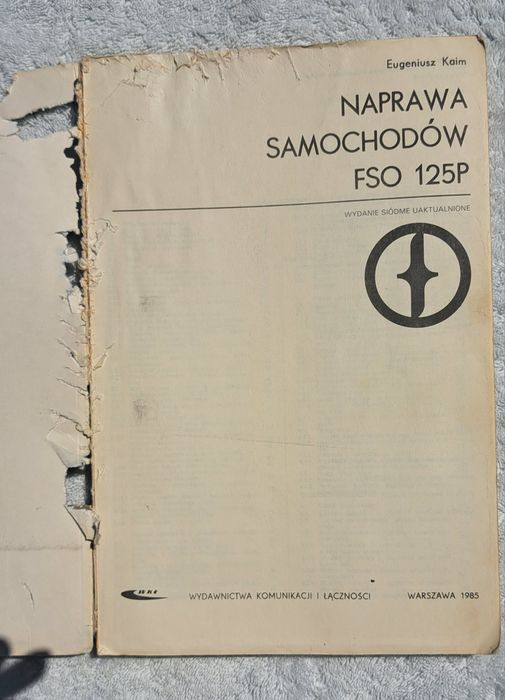 Naprawa samochodu 125P Fiat Duży polski Fiat Eksploatacja książka