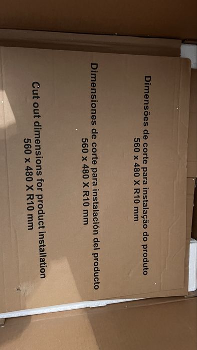 Placa a gas em vidro branco