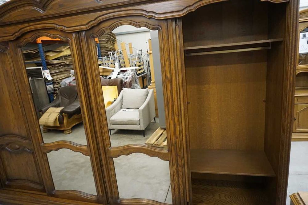 Szafa Dębowa Drzwi Przesuwne z Lustrami szer. 333 cm   (P-1346)