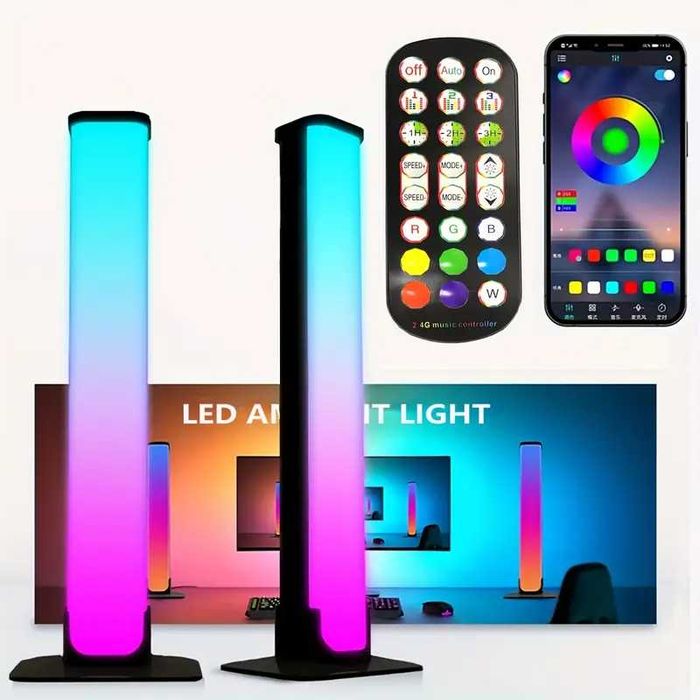 NOVO - 2 Barras De Luz LED Inteligentes RGB com comando remoto