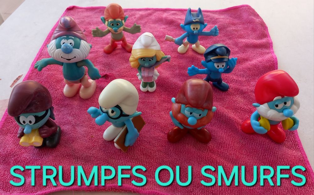 CRIANÇA BRINCAR ou COLECÇÃO os STRUMPFS ou SMURFS. Casa Quarto Sala Cozinha Colecionar.
