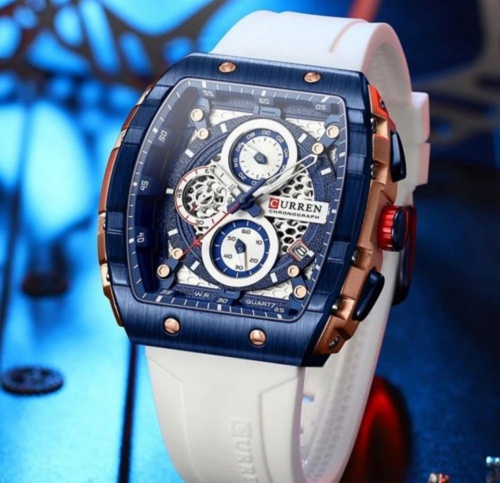 Годинник Curren 8442 Blue-Gold-White ціна до кінця тижня